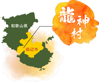 和歌山県田辺市龍神村の地図